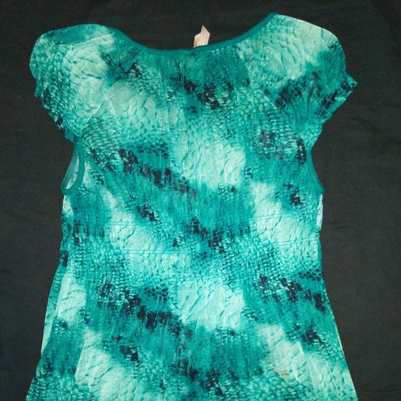 4/$20 | Penningtons Wear With a Smile - Green Semi-Sheer Blouse Top - Picture 7 of 7